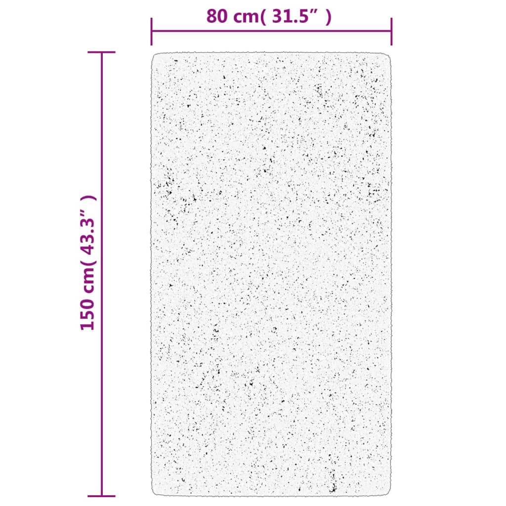 Rug IZA Short Pile Scandinavian Look Cream 80x150 cm