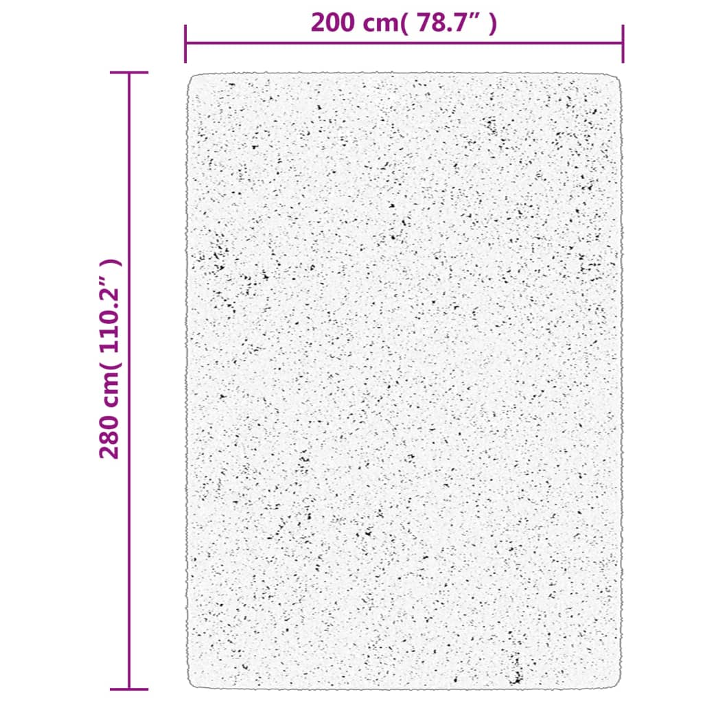Rug IZA Short Pile Scandinavian Look Cream 200x280 cm