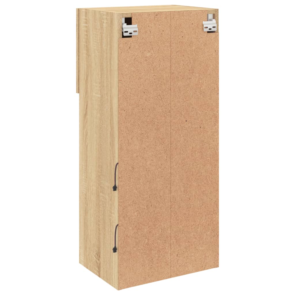 TV Cabinets with LED Lights 2 pcs Sonoma Oak 40.5x30x90 cm