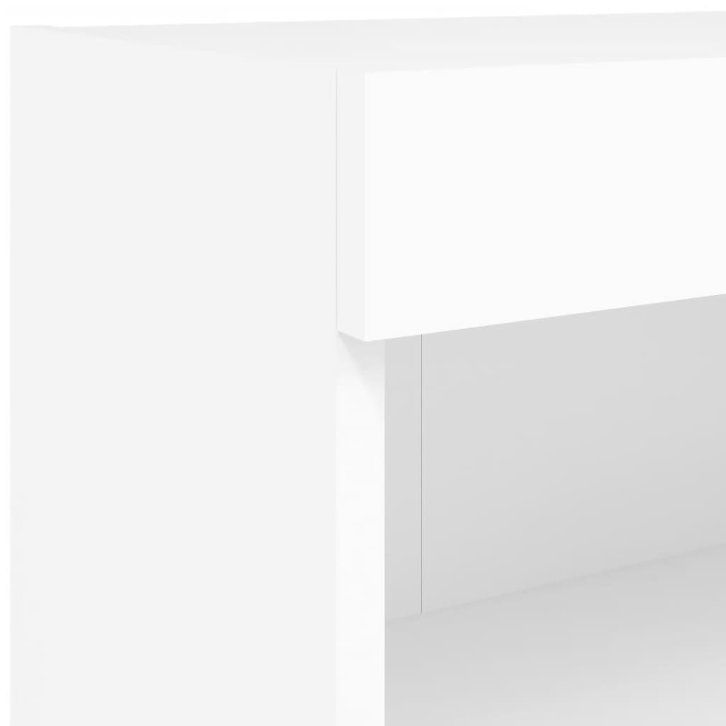 TV Wall Cabinet with LED Lights White 60x30x40 cm