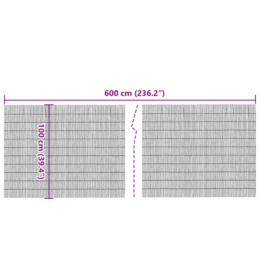 Garden Fence 600x100 cm Reed