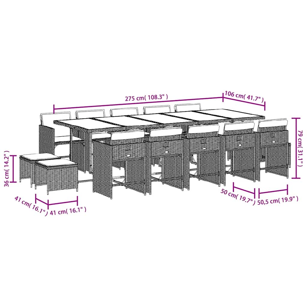 Garden Dining Set | Black