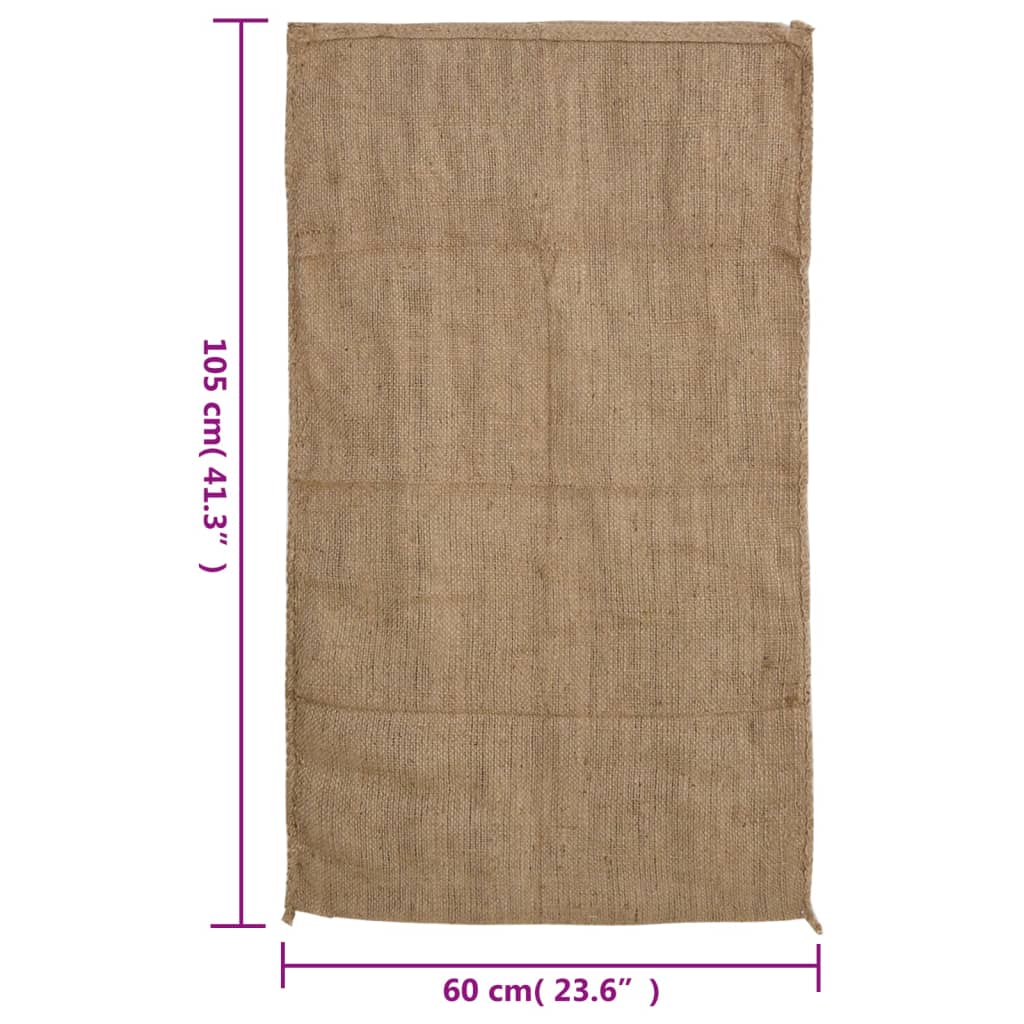 Jute Sacks 5 pcs 60x105 cm 100% Jute 340 gsm