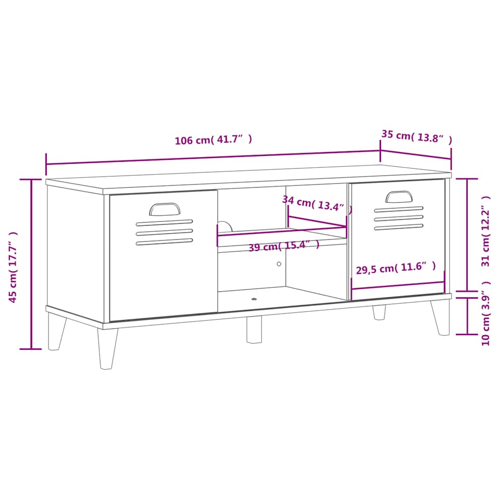 Shoe Bench "VIKEN" Black 106x35x45 cm Engineered Wood