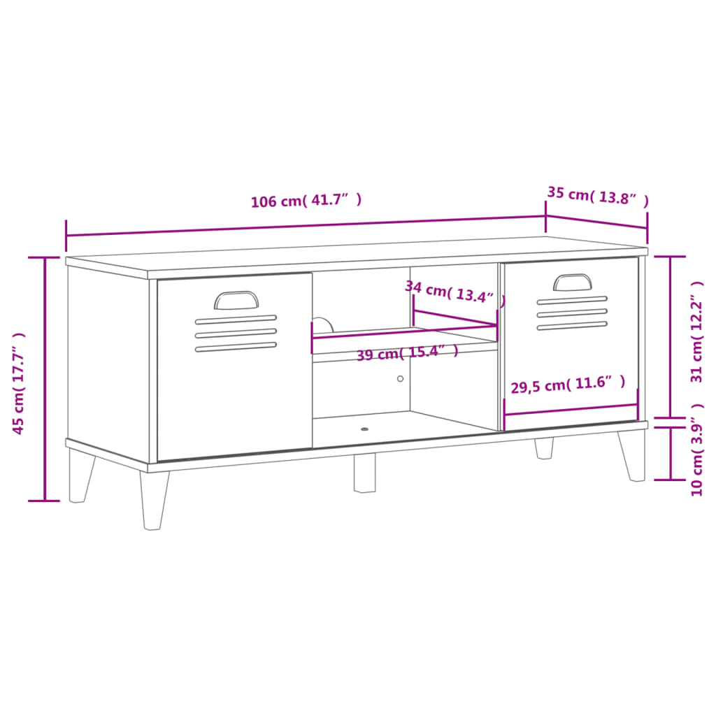 Shoe Bench "VIKEN" Anthracite Grey 106x35x45 cm Engineered Wood