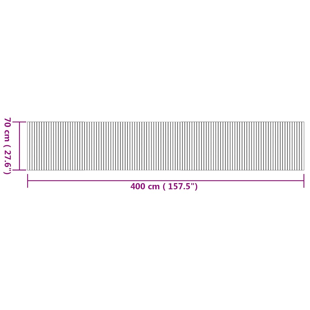 Rug Rectangular Nature 70x400 cm Bamboo