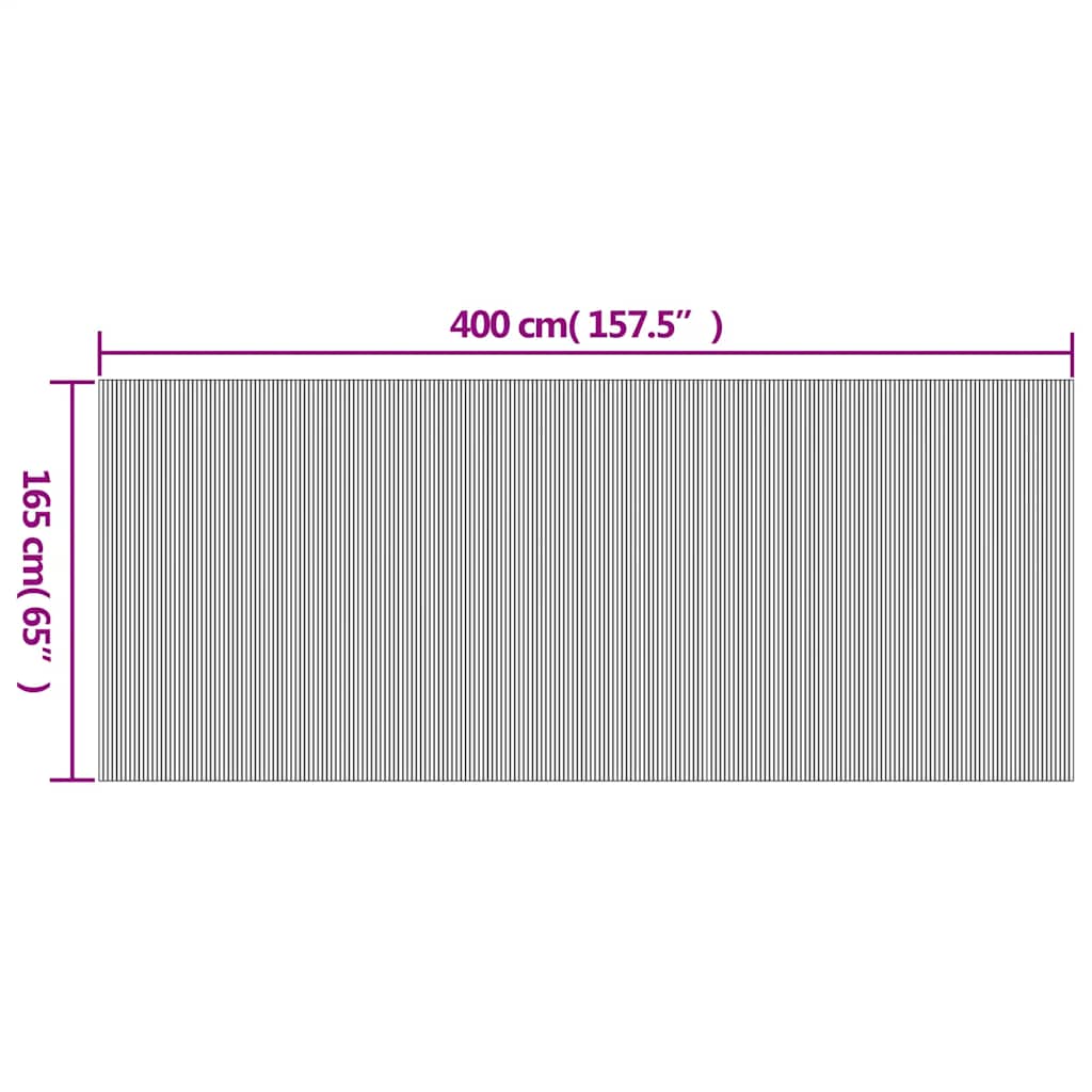 Room Divider Brown Width 400 cm Height 165 cm Bamboo
