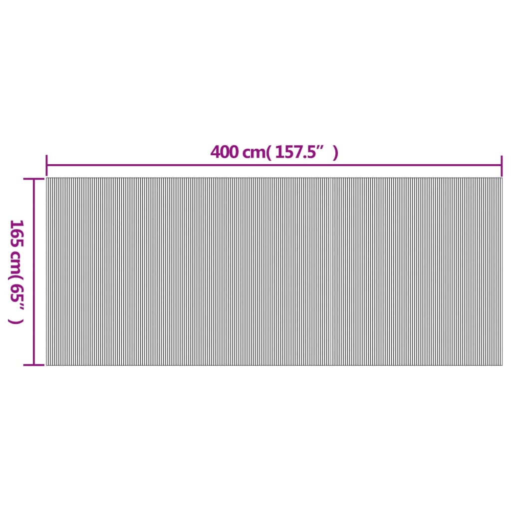 Room Divider Dark Brown Width 400 cm Height 165 cm Bamboo