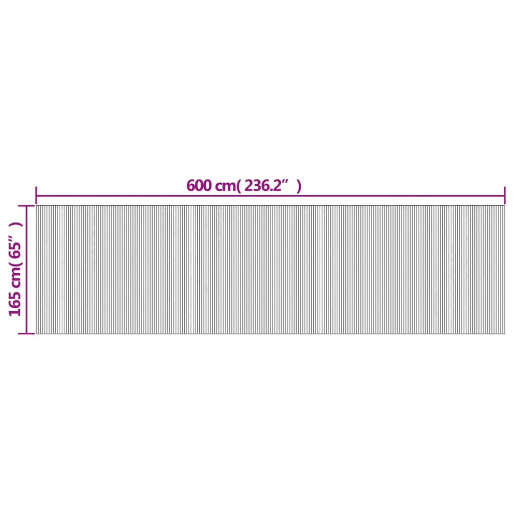 Room Divider Black Width 600 cm Height 165 cm Bamboo