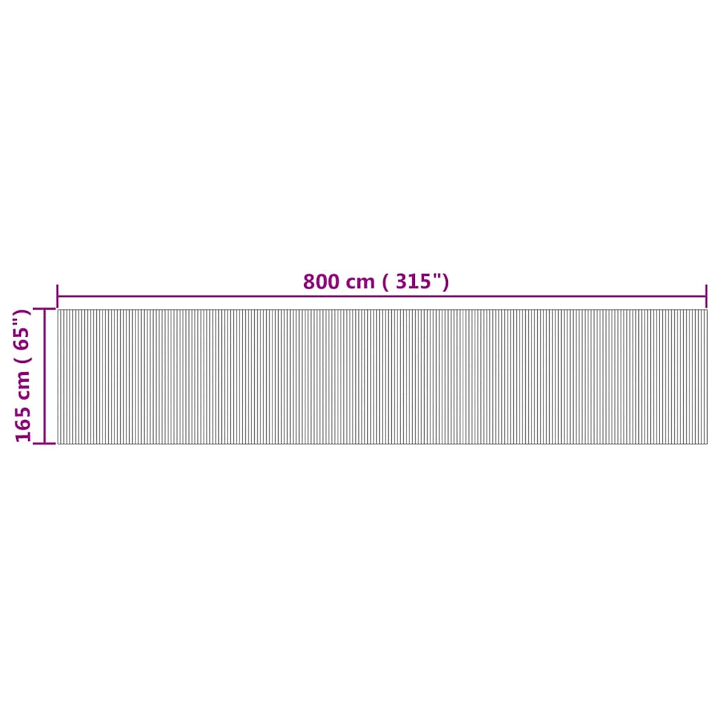 Room Divider Natural Width 800 cm Height 165 cm Bamboo