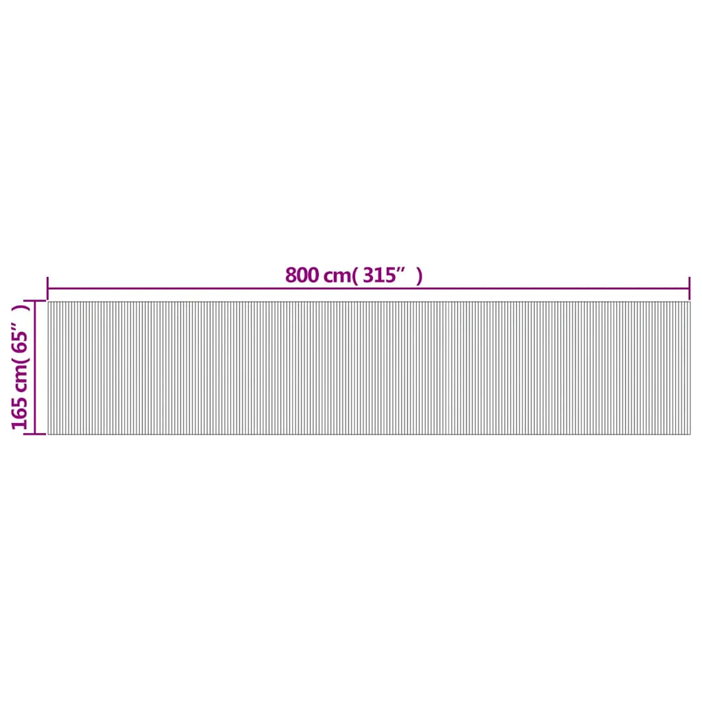 Room Divider Brown Width 800 cm Height 165 cm Bamboo