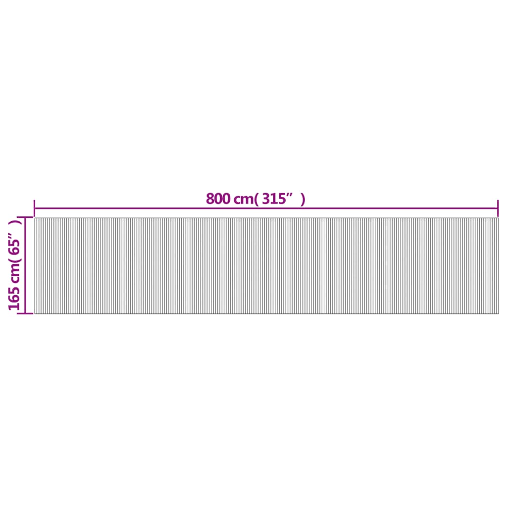 Room Divider Grey Width 800 cm Height 165 cm Bamboo