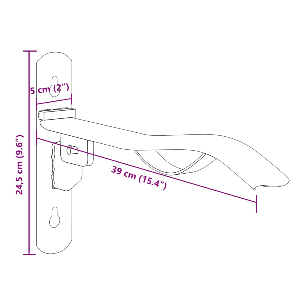 Saddle Rack with Bridle Hook Single Arm Foldble Black Iron