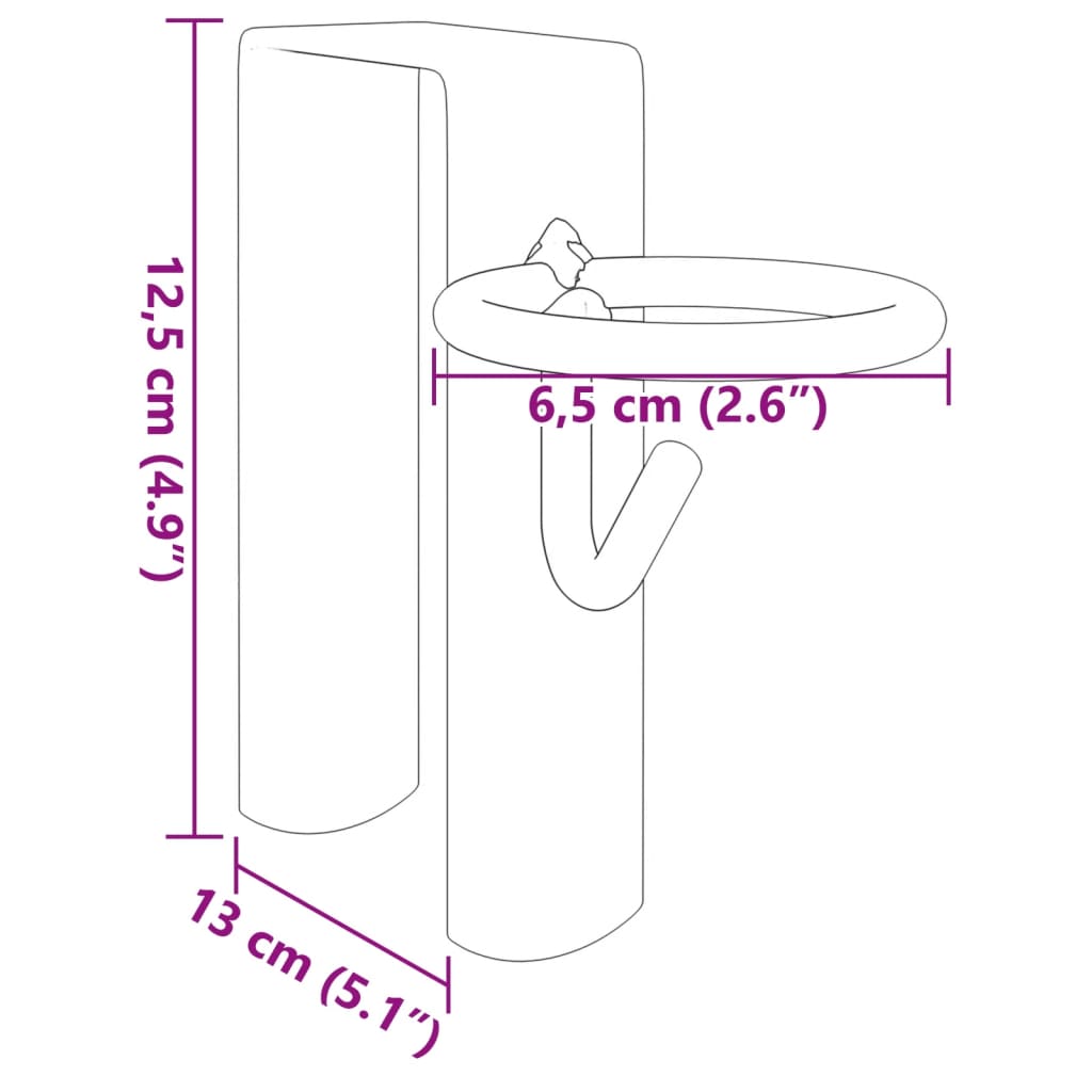 Bucket Hooks 3 pcs Portable Silver Steel