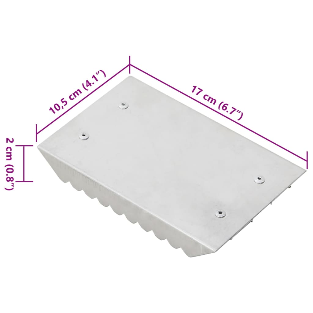 Curry Combs 3 pcs Silver Aluminium
