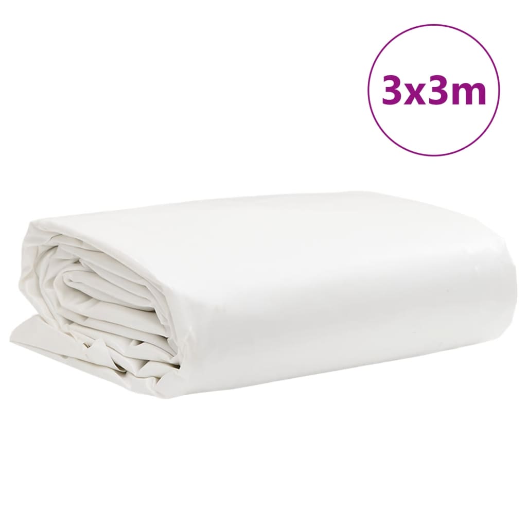 vidaXL Tarpaulin White 3x3 m 650 g/m²