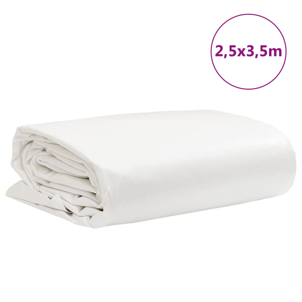 vidaXL Tarpaulin White 2.5x3.5 m 650 g/m²
