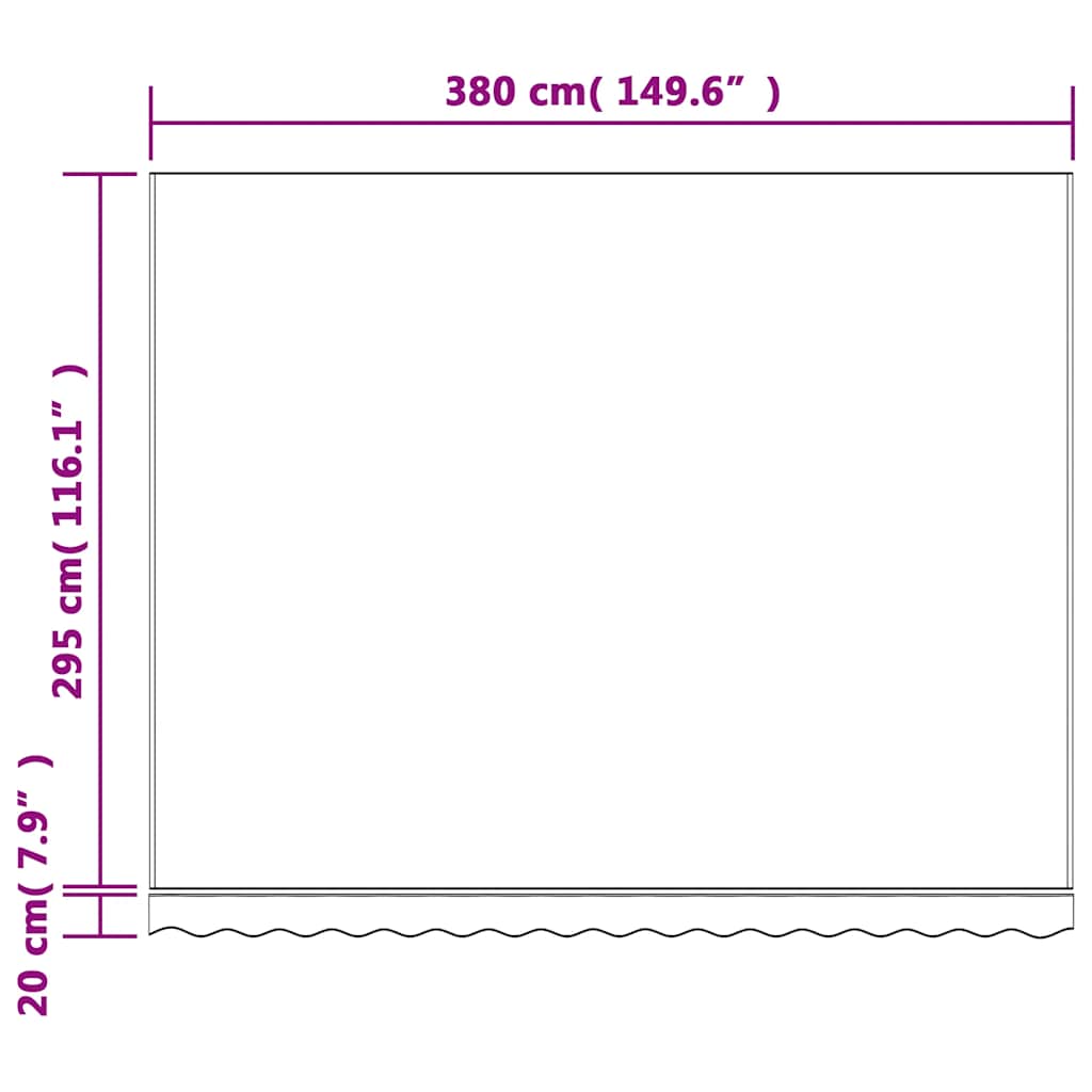 Awning Replacement Fabric Red and White 4x3 m Polyester