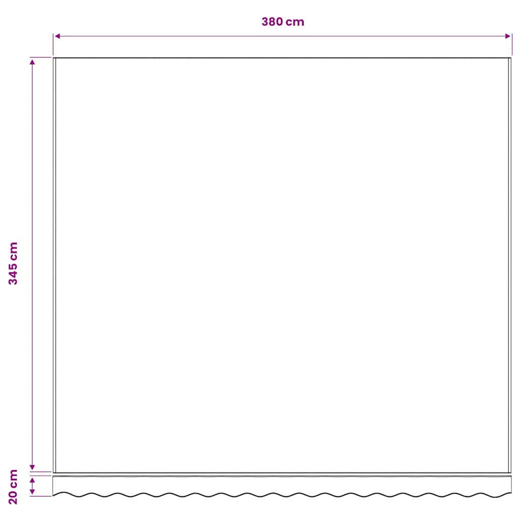 Awning Replacement Fabric Red and White 400x350 cm Polyester