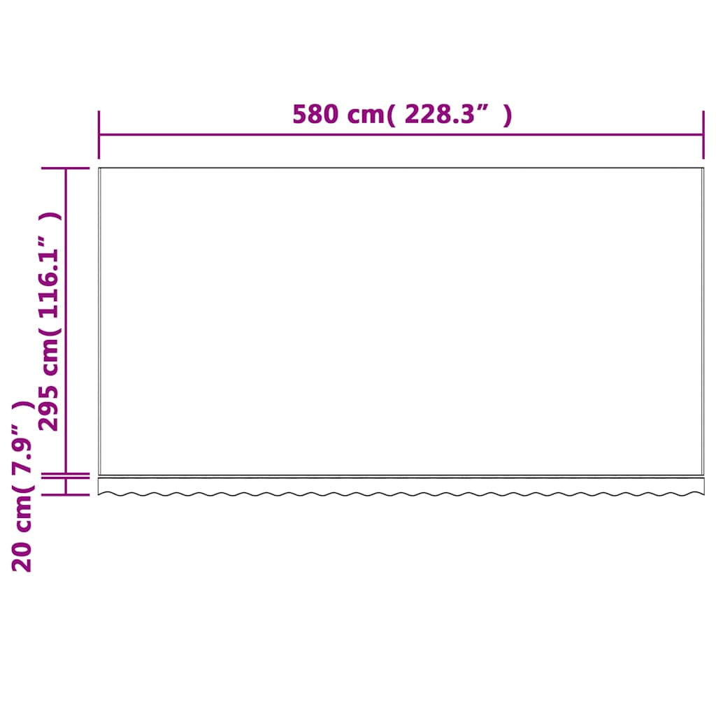 Awning Replacement Fabric Red and White 600x300 cm Polyester