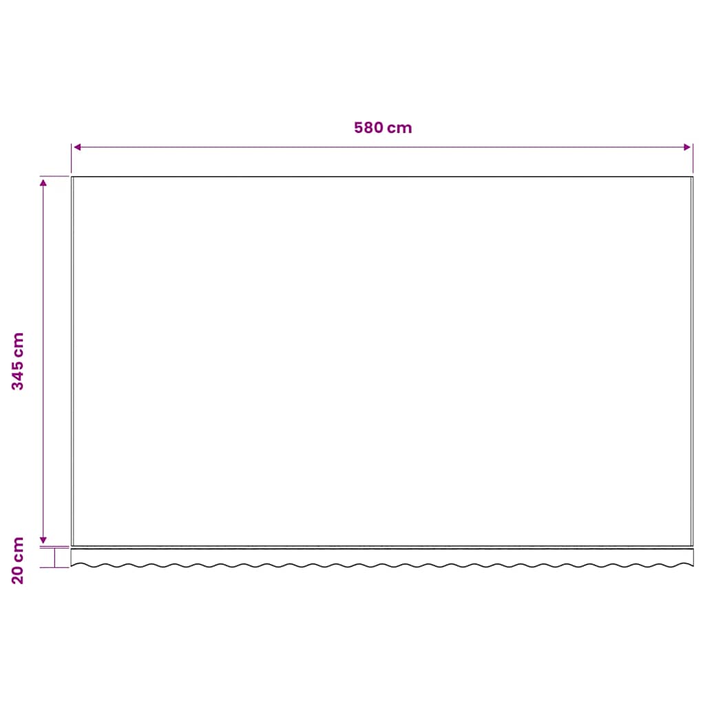 Awning Replacement Fabric Red and White 600x350 cm Polyester