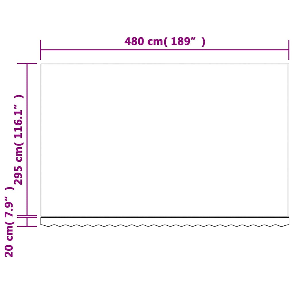 Awning Replacement Fabric Multicolour 500x300 cm Polyester
