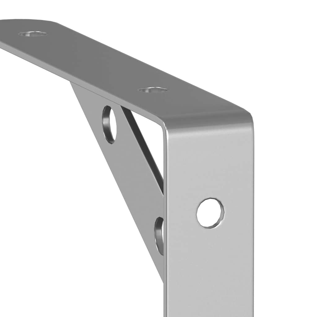 Shelf Brackets 4 pcs 15x2,5x11,5 cm Silver Stainless Steel