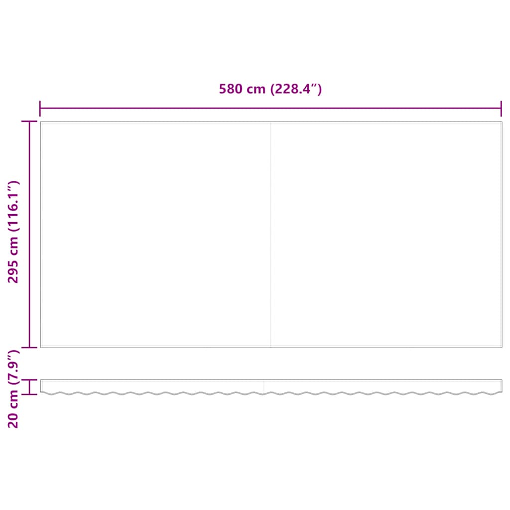 Manual Retractable Awning Burgundy 600x300 cm