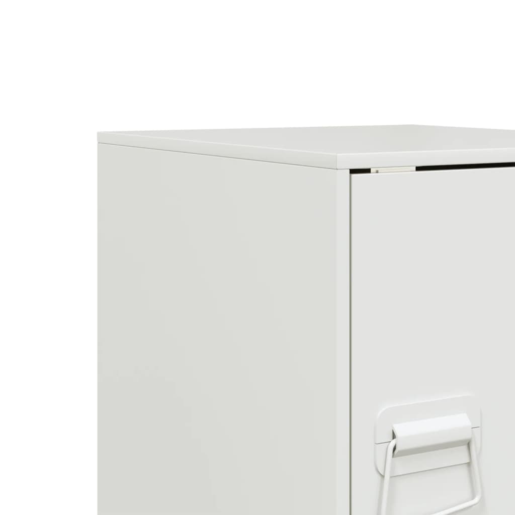 Bedside Cabinets 2 pcs White 34,5x39x44 cm Steel