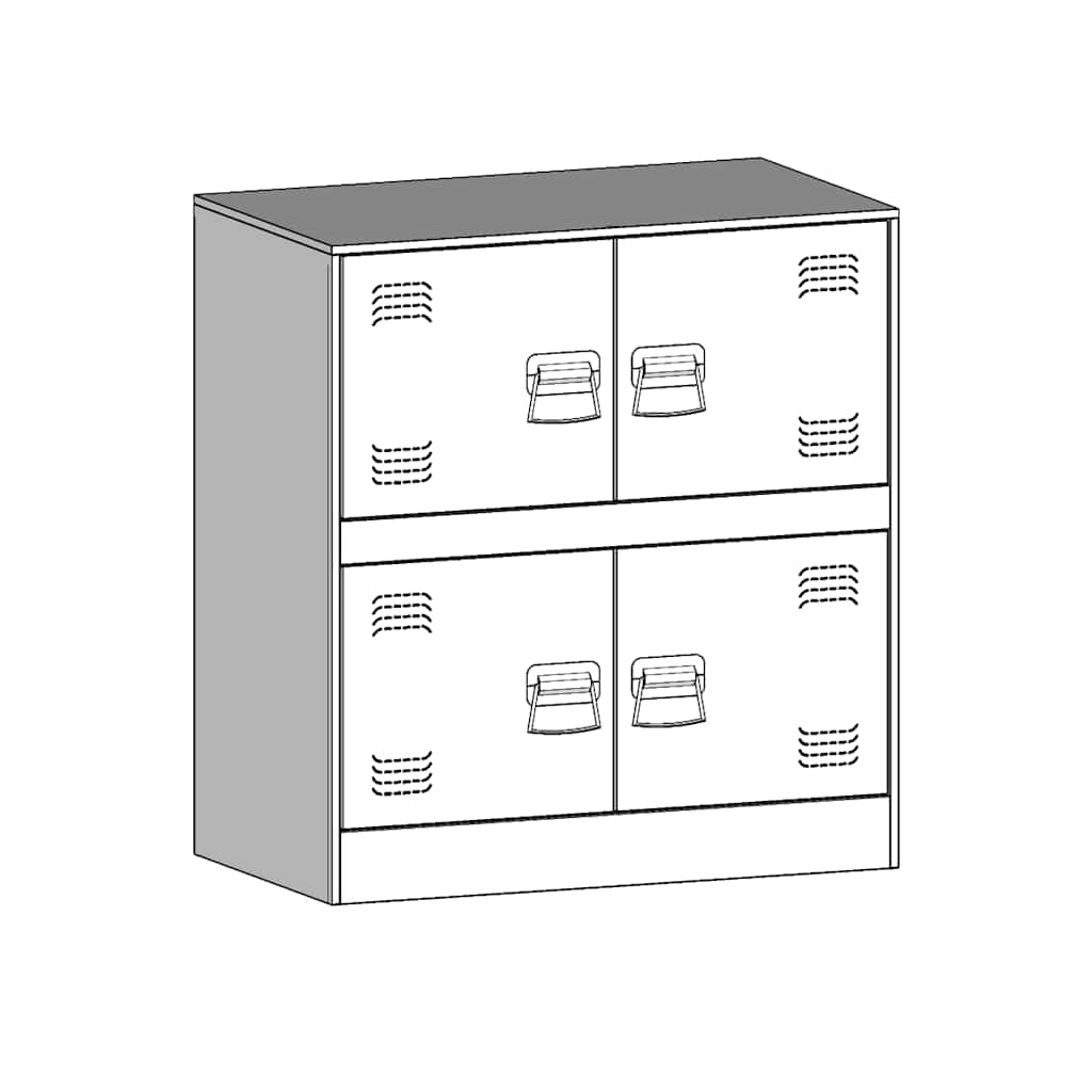 Sideboard White 67x39x73 cm Steel