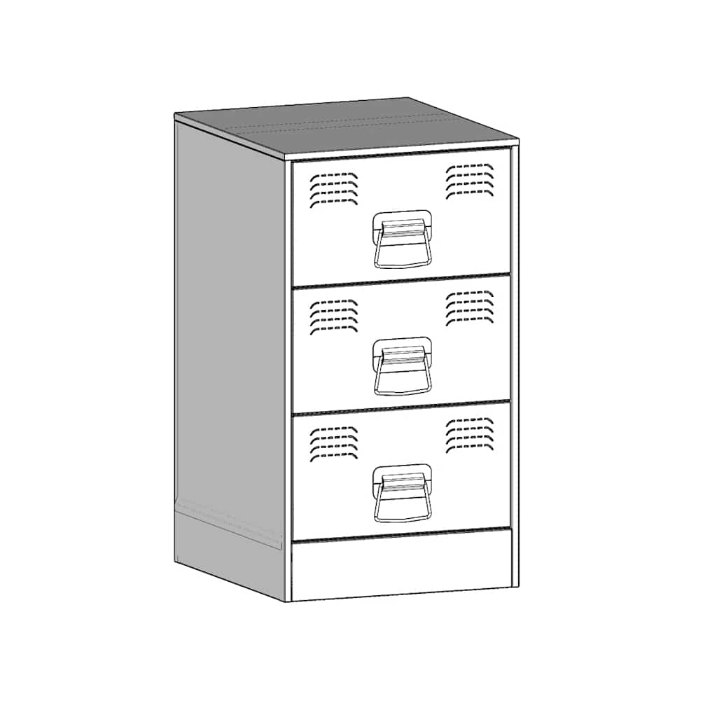Bedside Cabinets 2 pcs Anthracite 34,5x39x62 cm Steel