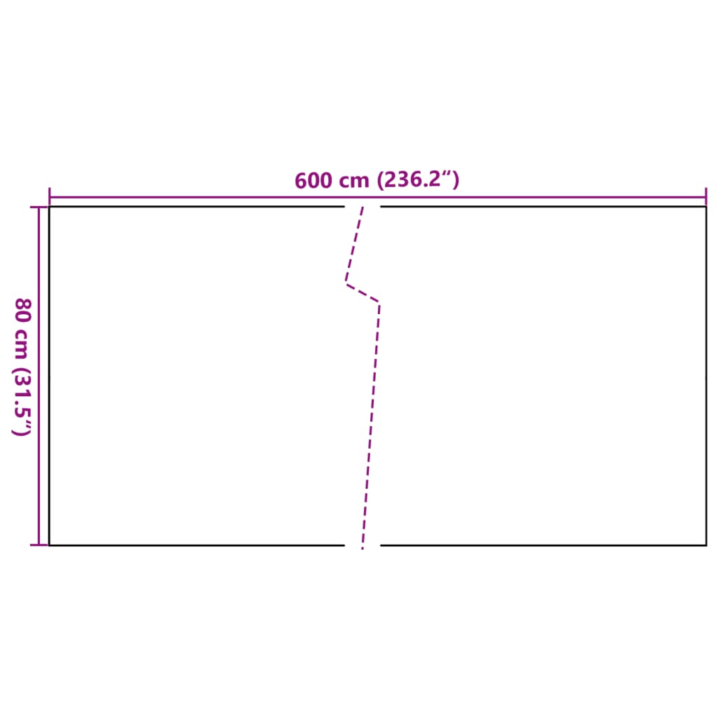 Balcony Screen Light Brown 600x80 cm Poly Rattan