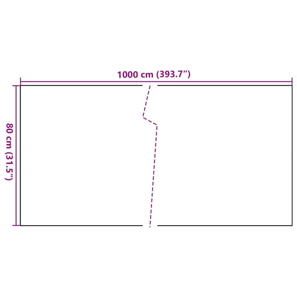 Balcony Screen Light Brown 1000x80 cm Poly Rattan