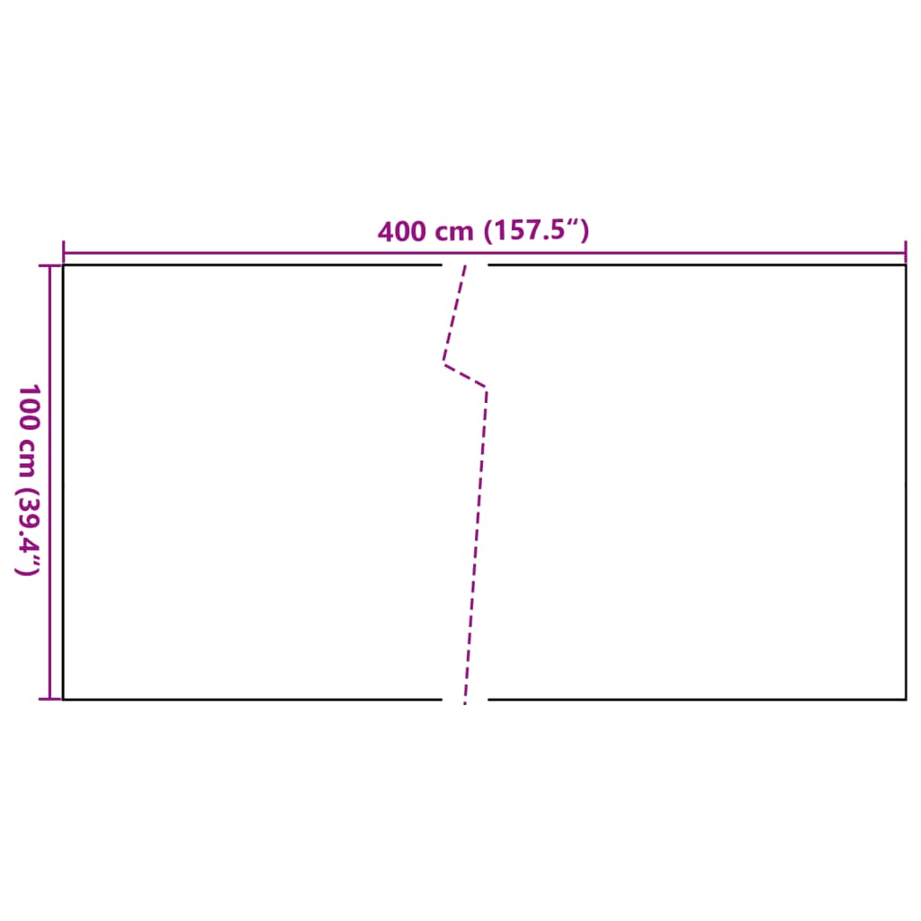 Balcony Screen Black 400x100 cm Poly Rattan