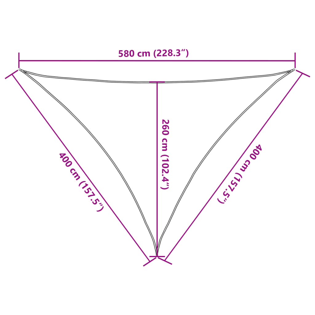 Sun Shade Sail Light Grey 4x4x5,8 m 100% Polyester Oxford