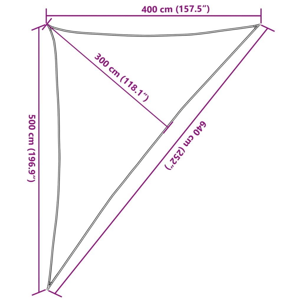 Sun Shade Sail Light Grey 4x5x6.4 m 100% Polyester Oxford
