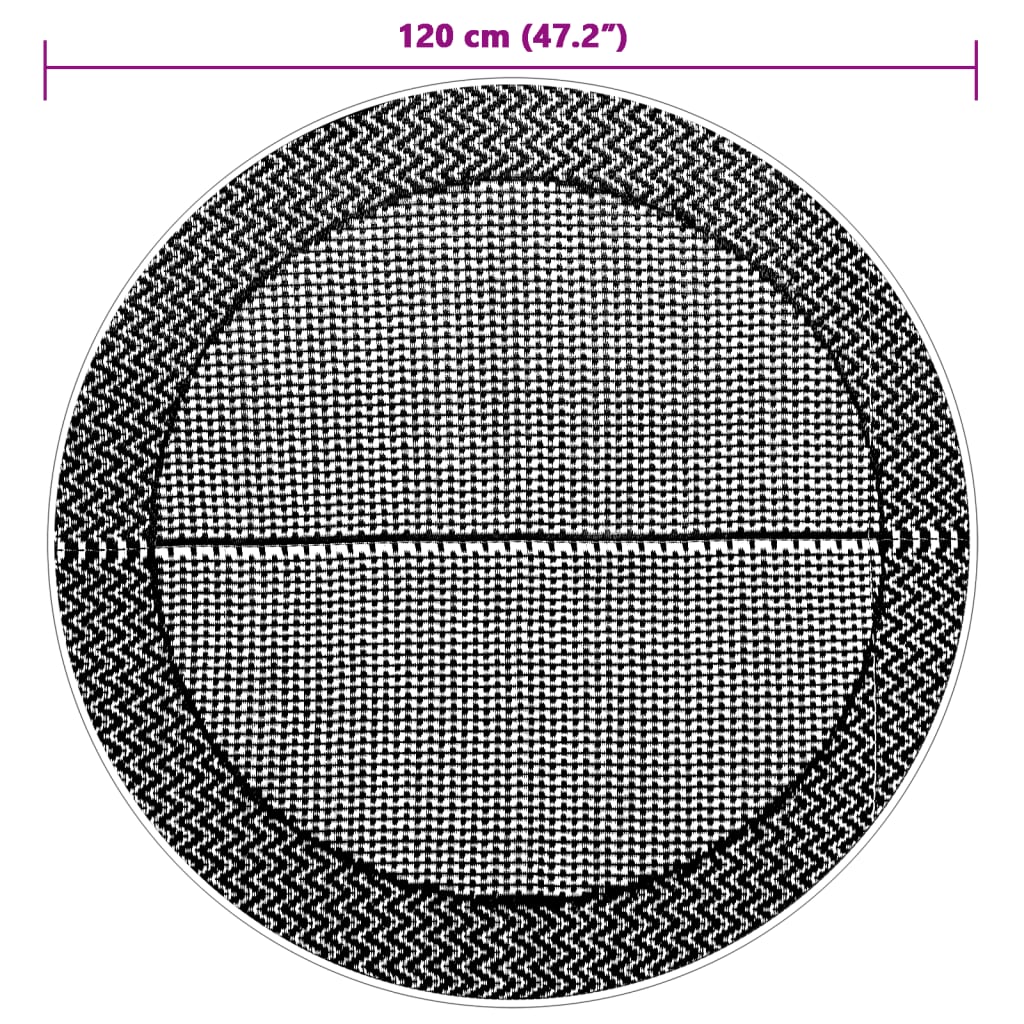 Outdoor Carpet ARAKIL Grey Ø120 cm PP
