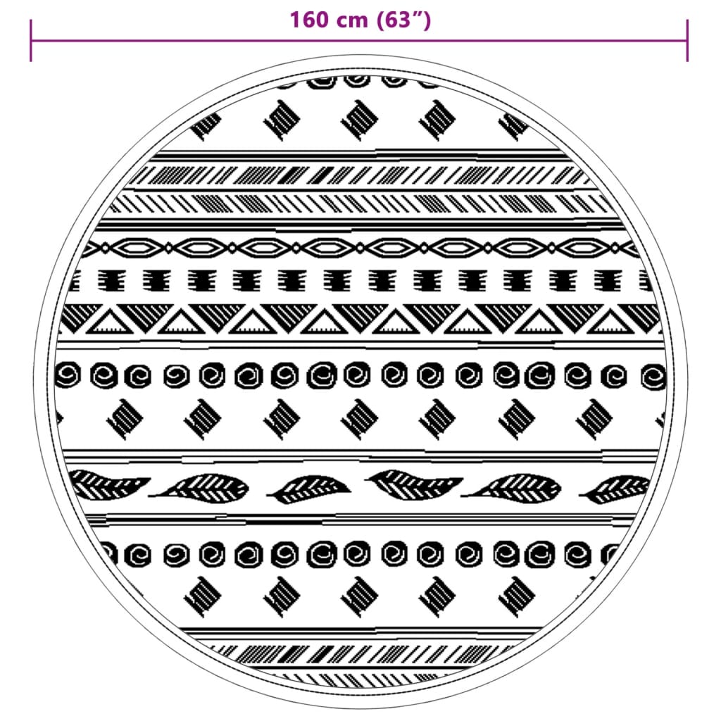 Outdoor Carpet ARAKIL Grey Ø160 cm PP