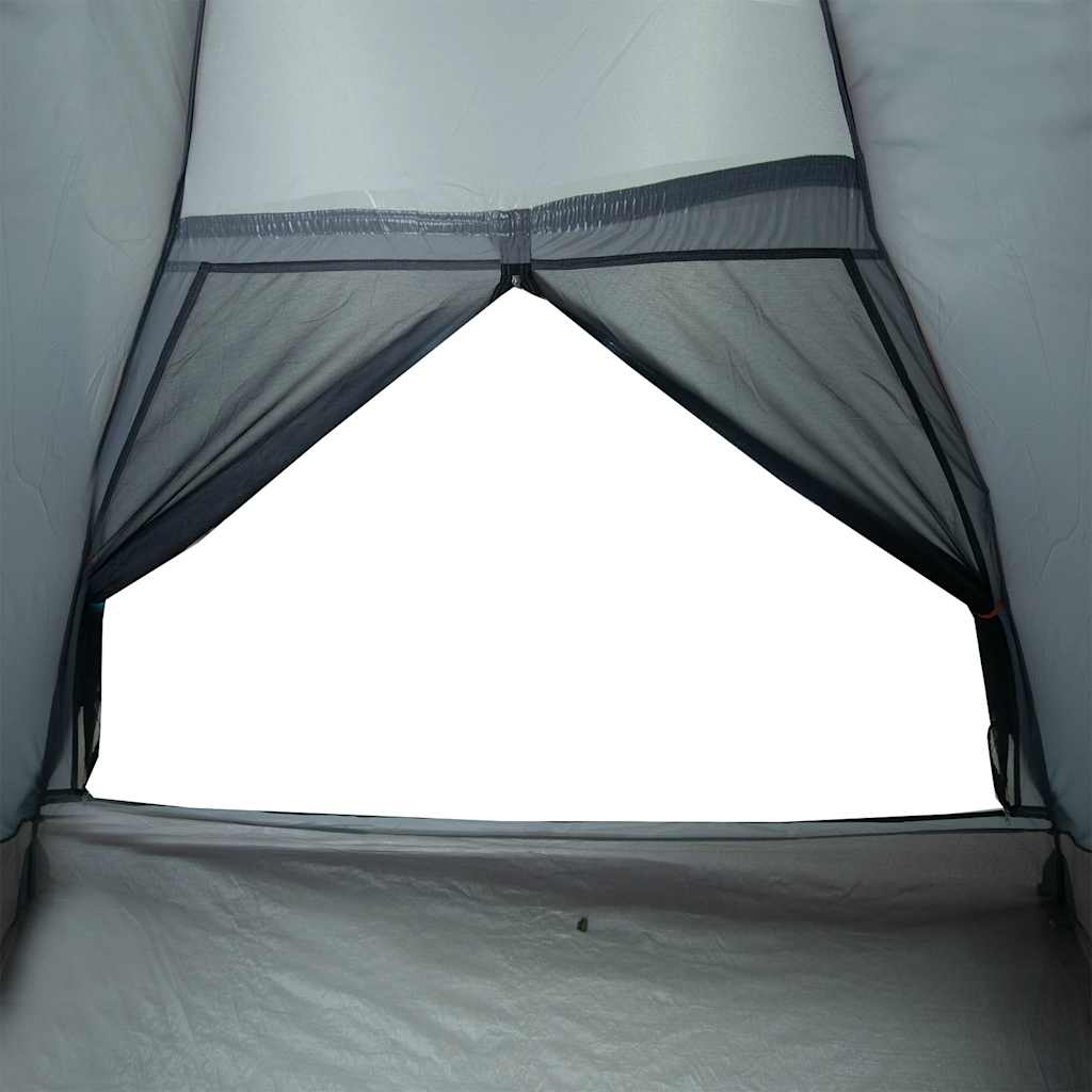 Camping Tent Dome 4-Person Grey and Orange Waterproof