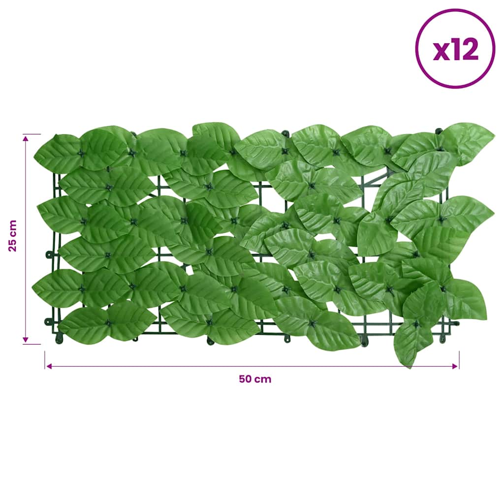 Balcony Screen with Green Leaves 200x75 cm