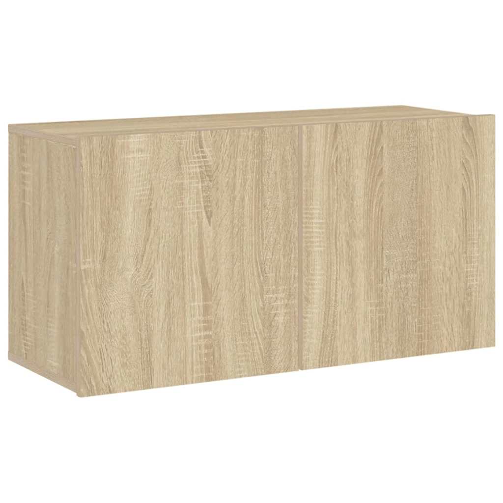 5 Piece TV Wall Units Sonoma Oak Engineered Wood