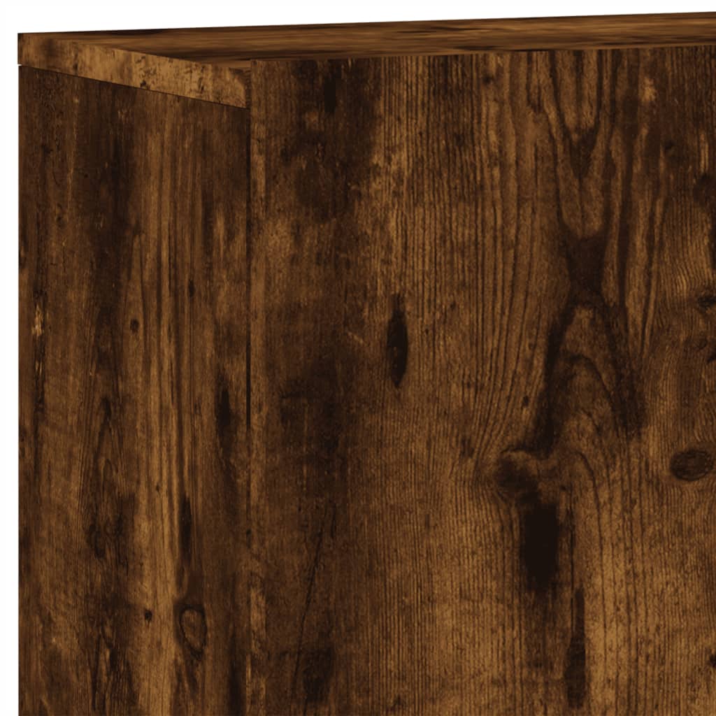 5 Piece TV Wall Units Smoked Oak Engineered Wood