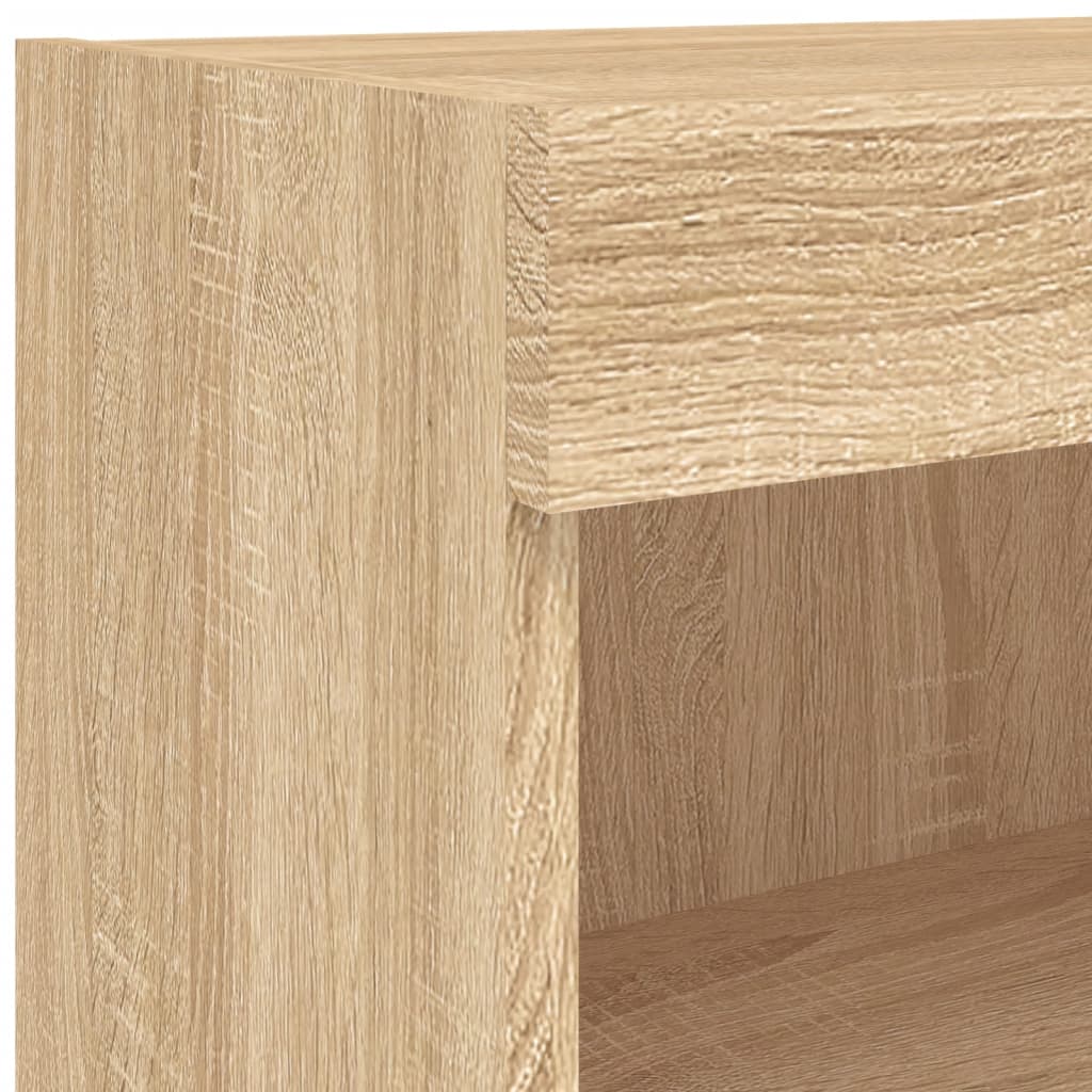 6 Piece TV Wall Units with LED Sonoma Oak Engineered Wood