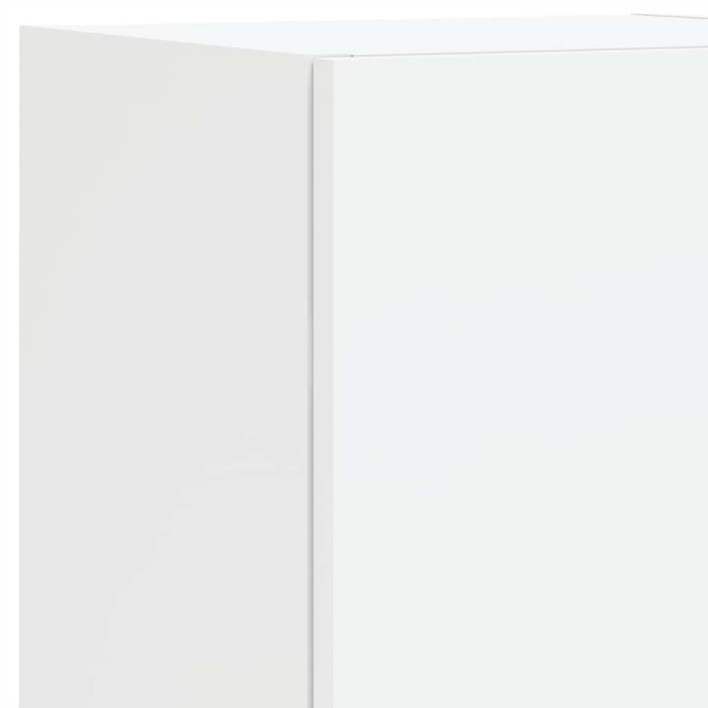 4 Piece TV Wall Units with LED White Engineered Wood