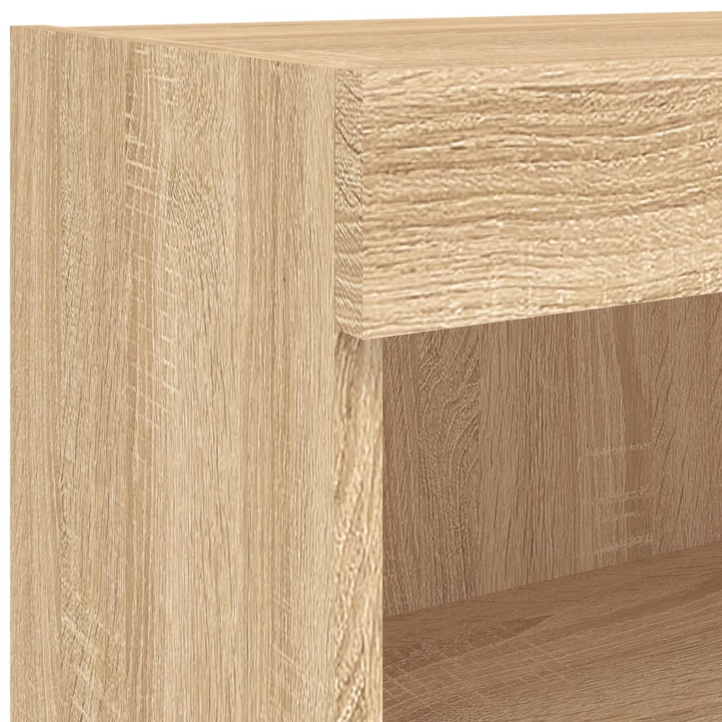 5 Piece TV Wall Units with LED Sonoma Oak Engineered Wood
