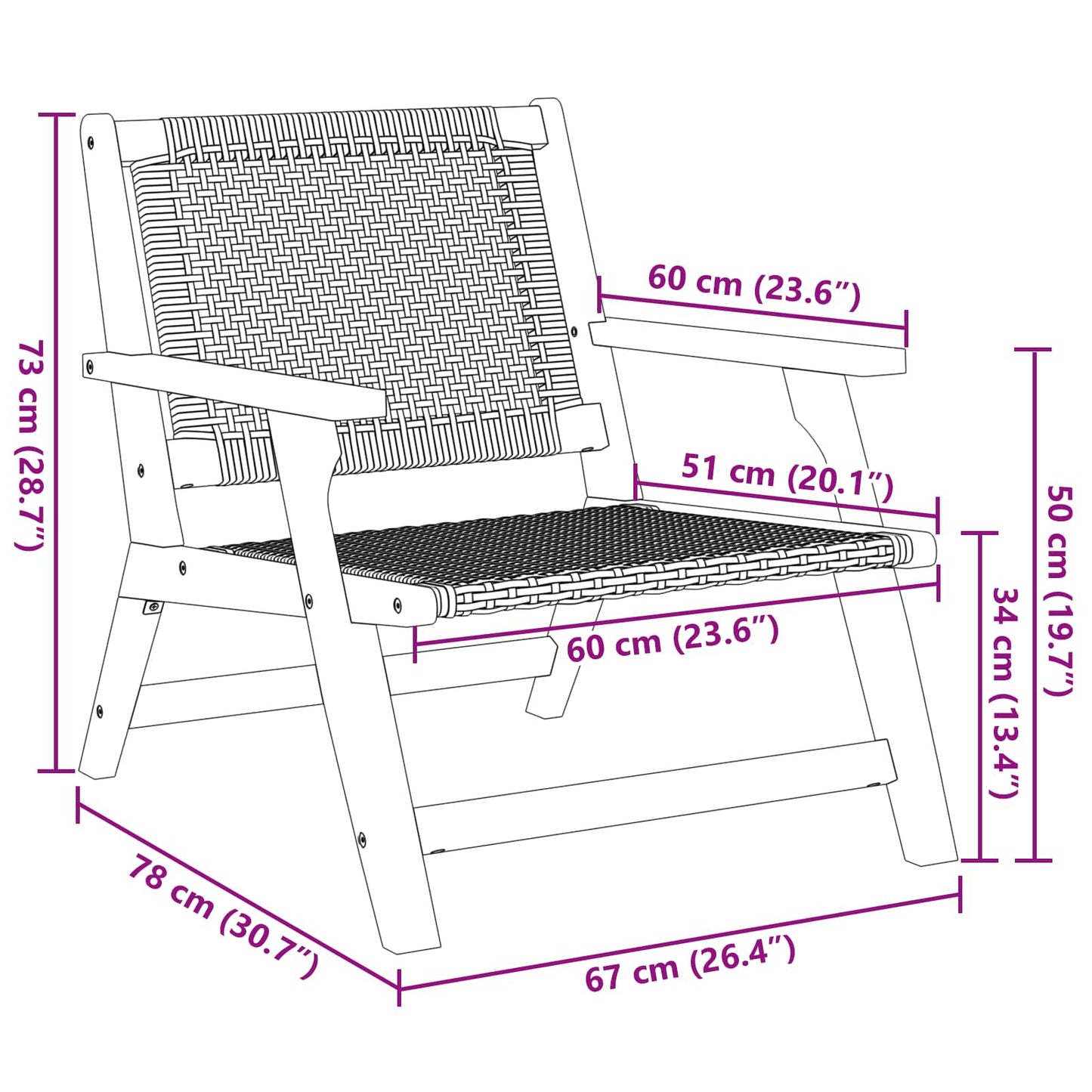 Garden Furniture 2 pcs Grey 67 x 78 x 73 cm Solid Acacia Wood