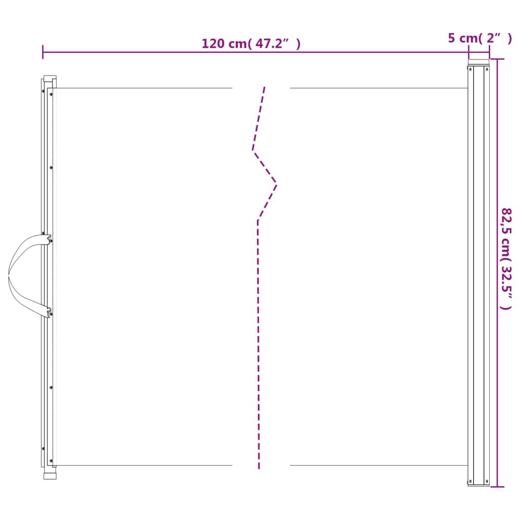 Retractable Pet Gate White 82,5x125 cm