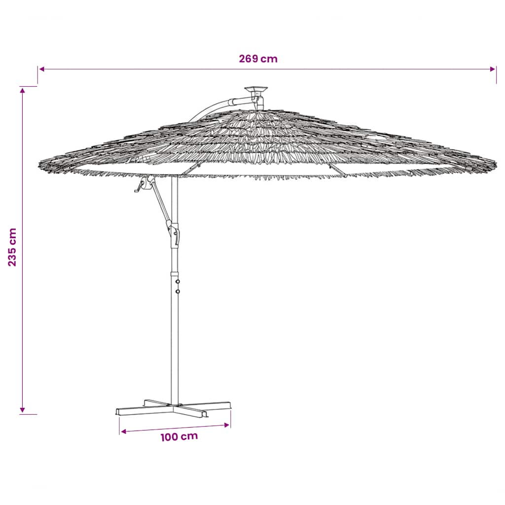 Garden Parasol with Steel Pole Green 269x269x235 cm