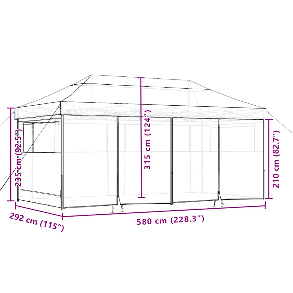 Party Tent Green with Blue Frame Oxford Fabric