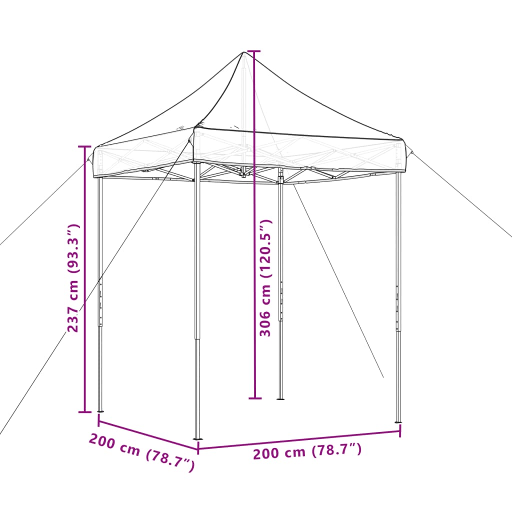 Party Tent Orange Oxford Fabric